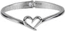 Unique Open Heart 7 Inches Bracelet Bangle