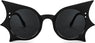 Women Vintage Bat Shape Rivet Eyewear Sunglasses