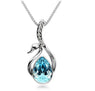 Silver color Swan Cubic Zircon Pendant Necklace