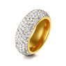 Cubic Zirconia Titanium Stainless Steel Rings For Women
