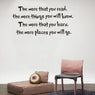 The More That You Read Vinyl Quotes Wall Decal Stickers