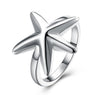 Star Five Angle Silver Plated Ring