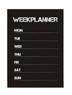 Diy Week Planner Chalkboard Calendar Vinyl Planner Mural Wallpaper Removable Wall Decal