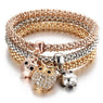 Women Crystal Owl Crown Metal Charm Bracelets & Bangles