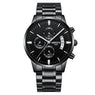 New Mens Luxury Full Steel Business Watch Sports Wristwatch Casual Stainless Steel Chronograph Quartz Wristwatches
