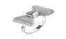 Silver Plated Exquisite Noble Cute Bowknot Ring (Adjustable)