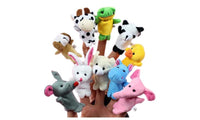Cartoon Biological Animal Finger Puppet Plush Toys 10 Pcs - sparklingselections