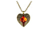 Love Vintage Red Hearts Angel Wings Shape Long Maxi Necklace For Women