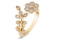 Beautifully crafted crystal zircon tail ring for Women