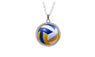 Vintage Volleyball Pendant Necklace