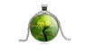 Fashion Life Tree Glass Cabochon Pendant Necklace