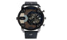 Military Luxury Leather Strap Big Sports Wristwatch