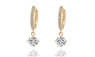 Geometric Round Crystal Stud Earrings For Women