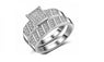 Cubic Zirconia Crystal Engagement Ring