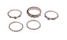 Rose Gold Color Round Cubic Zirconia 5 Pcs Set Crystal Ring