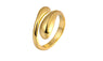 Zinc Alloy Vintage Gold Plated Opal Ring (Adjustable)