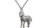 Vintage Silver Tone Horse Pendant Short Necklace
