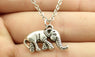 Silver Plated Double Sided Elephant Pendant Necklace