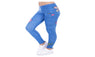 Printed Denim Blue Leggins for Women