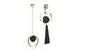 Gold Color Rhinestone Long Earrings
