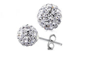 Silver Fashion Ball Stud Earrings for Women - sparklingselections