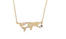 World Map Combination Pendant Necklace For Women