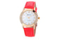 Diamond Analog Leather Quartz Wrist Watch