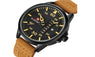Leather Army Military Wrist Watch