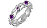 Special Flower Silver Plated Cubic Crystal Ring(7)