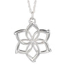Fashion Flower Silver Color Pendant Necklace For Women