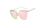 Metal Reflective Mirror Sun Glasses For Women