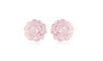 Rose Quarts Silver Earring,