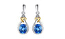 Silver Gold Dangle Earrings