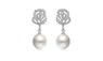 Women Cubic Zirconia Round Shape White Beautiful Earrings