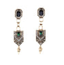 New Crystal Cone Ear Pendants Long Drop Women Earrings For Engagement, Gift, Wedding Jewelry