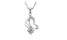Dangle Heart CZ Zircon Pendant Necklace