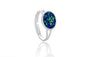 Multiple Color Vintage Copper Cabochon Adjustable Ring