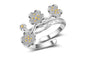 Pretty Plum Flower Fashion Ring For Women (Adjustable)