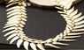 Power Punk Barb Leaves Feather Choker Necklace For Women
