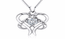 Beautiful Sterling Silver I Love You Forever Love Heart Pendants
