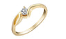 Unique Shaped Inlay Zirconia Luxury Gold Color Ring (6,7,8)
