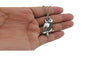 Silver Tone Owl Pendant Necklace For Women
