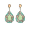 Multicolor Bead Large Bohemia Dangle Women Earrings Green Garden Crystal Cone Earrings Jewelry