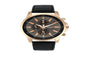 Mens Casual Faux Leather Three Eyes Dial Quartz Watch