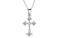 Trendy Cross With CZ Design Metal Link Chain Long Necklace