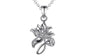 Flower Rolo Chain Pendant Necklace