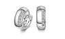 Zircon Silver Plated Ear Studs Earrings