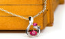 Silver Plated Crystal Pendant Necklace