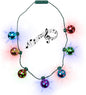 LED Jingle Bell Necklace for Kids Chirstmas Gift