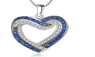Beautiful Heart Pendant Sterling Silver Chain For Women